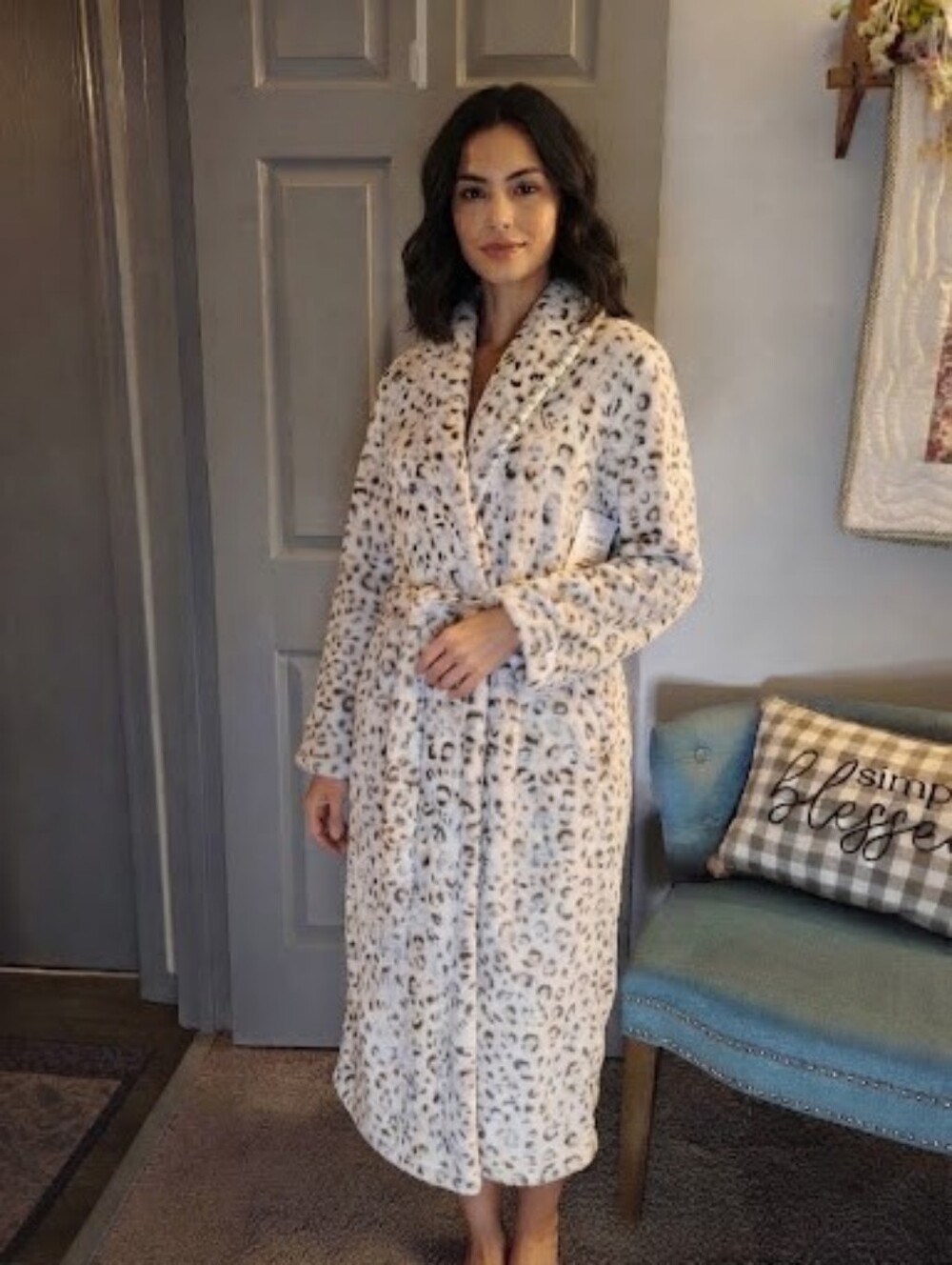 Liz Claiborne Cheetah Print Robe Size Small